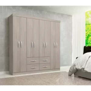closet 8 puertas 4 cajones color crema
