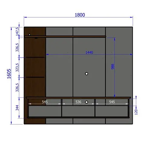 panel rack tv max negro marmol canela hasta 60 pulgadas - Imagen 3